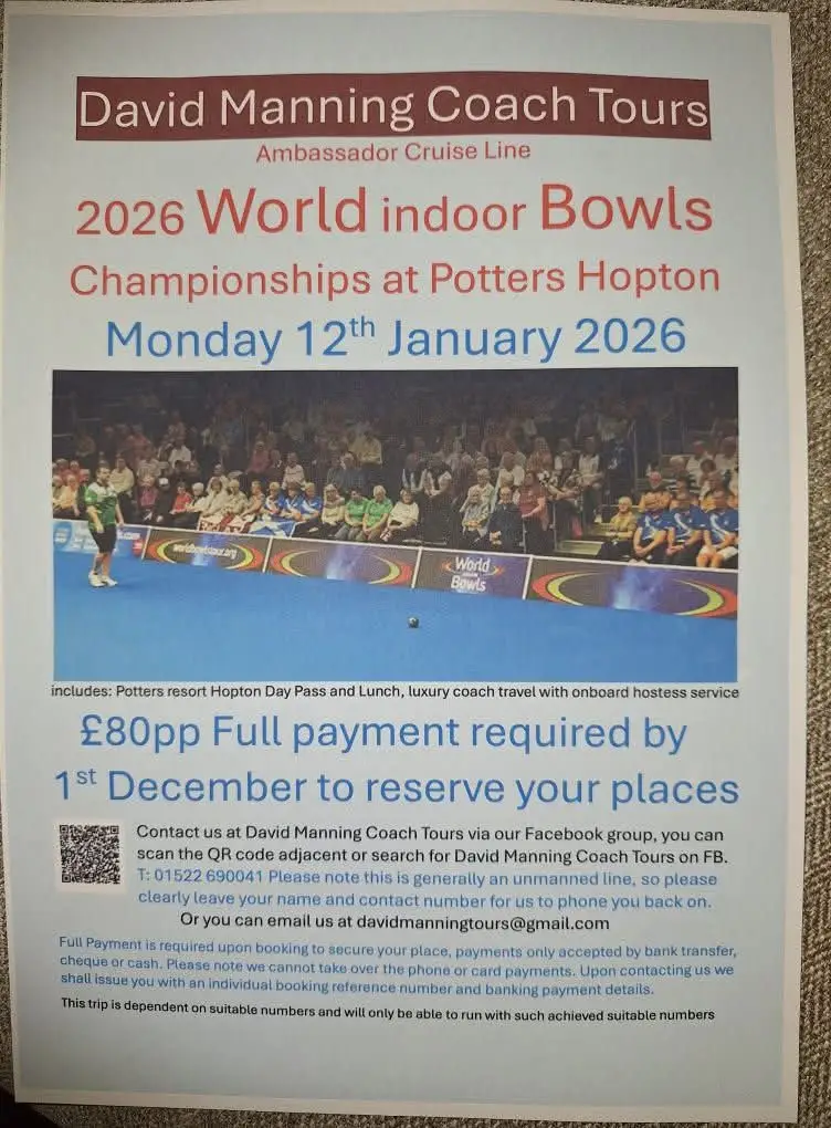 Bus trip to World Bowls